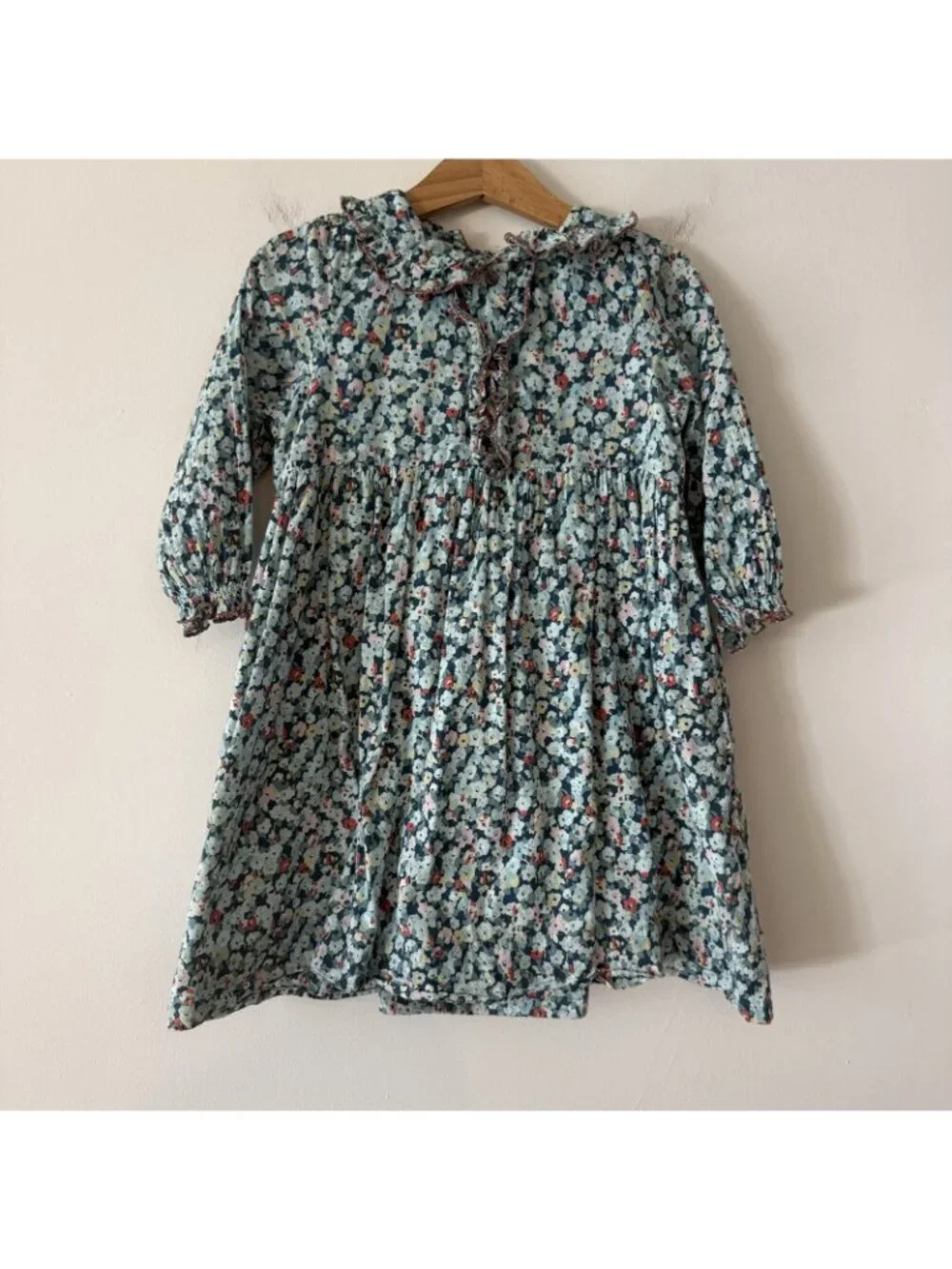 Baybala Blue Floral Girl Dress Size 5 Cottagecore Peasant Occasion Preppy Party‎